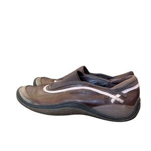 Merrell Willow Brown Pink Leather Slip On Shoes Size 8.5